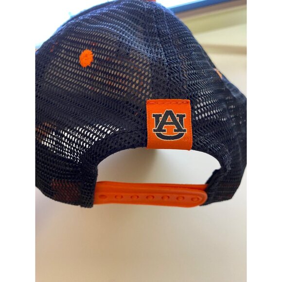 Auburn University Snapback Trucker Hat Mens OS Blue/Orange Tigers SEC Football - Picture 3 of 10